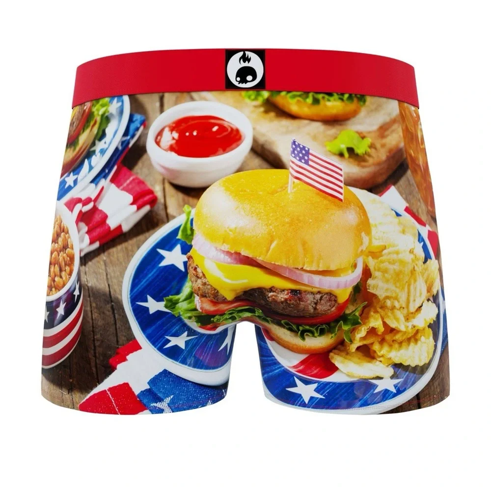 NWT CRAZY BOXER Cheeseburger Cookout Boxer Briefs